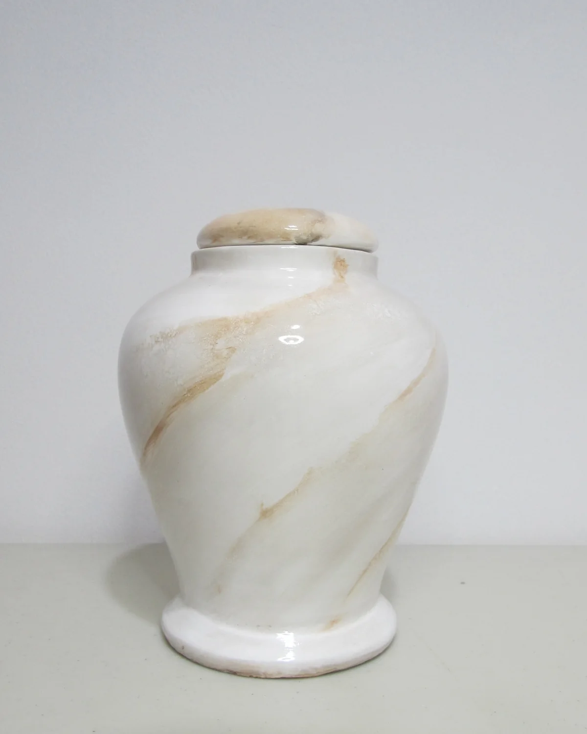 Beige Symple Clay Urn