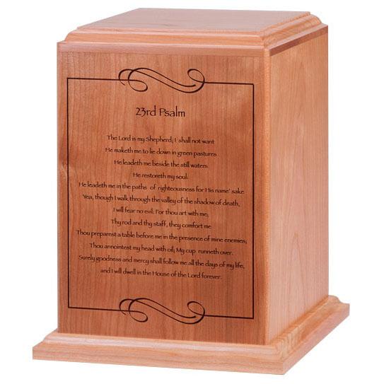 23rd Psalm Wood Urn