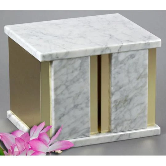AEternitas 7 Bianco Carrera Marble Companion Urn
