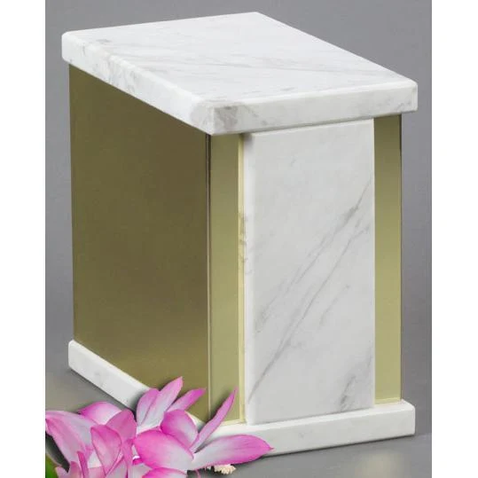 AEternitas 7 White Marble Urn