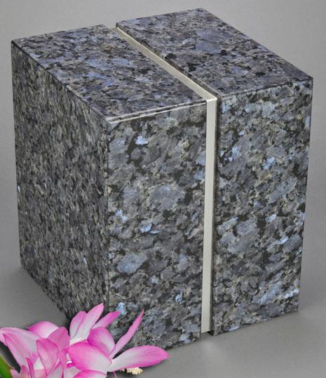 AEternitas Blue Pearl Companion Granite Urn 2
