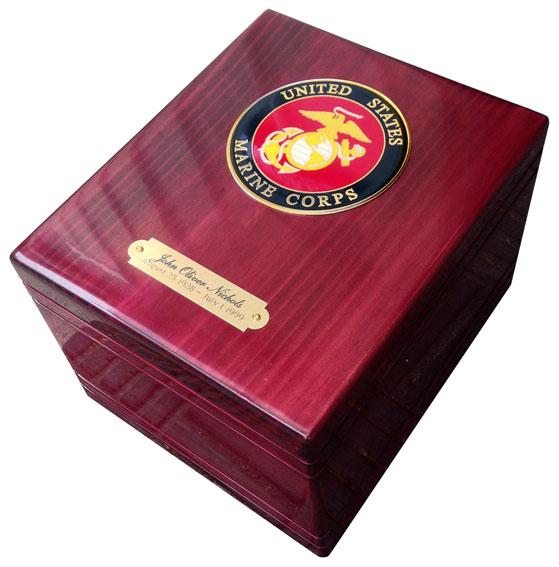 Appreciation Patriotic Wood Urn Large Applique 3