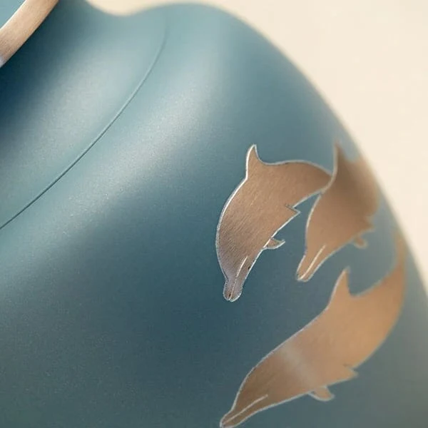 Aria Dolphin Solid Brass Urn 3