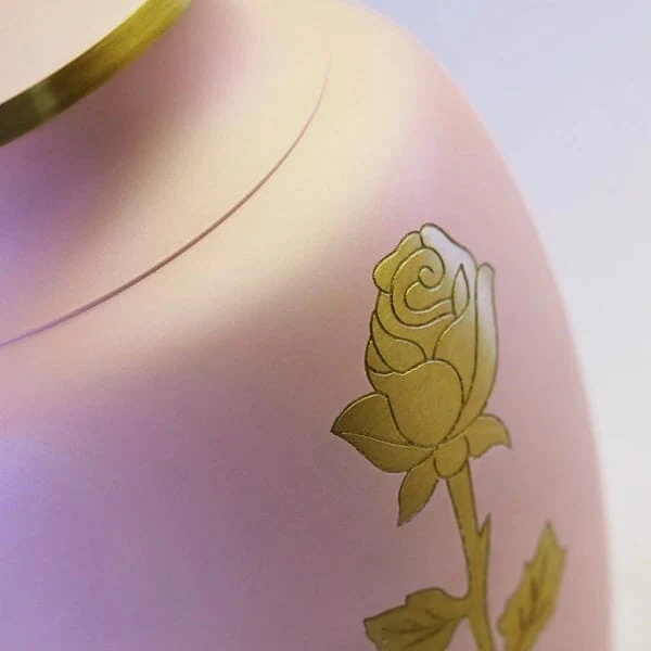Aria Rose Solid Brass Urn 4