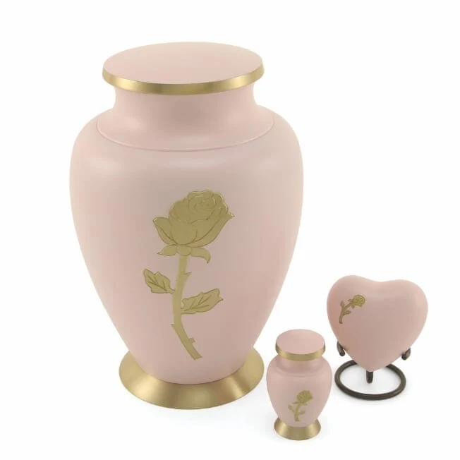Aria Rose Solid Brass Urn 5