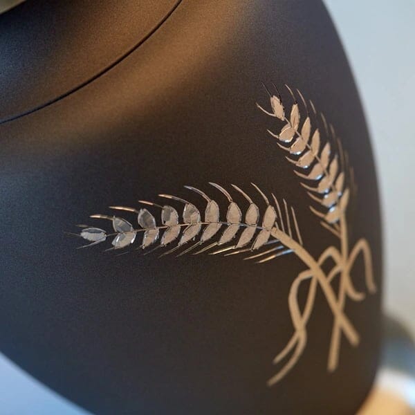 Aria Wheat Solid Brass Urn 2