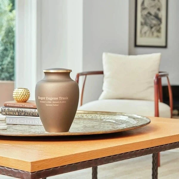 Aria Wheat Solid Brass Urn 3