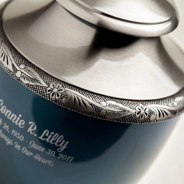 Artisan Indigo Metal Alloy Urn 3