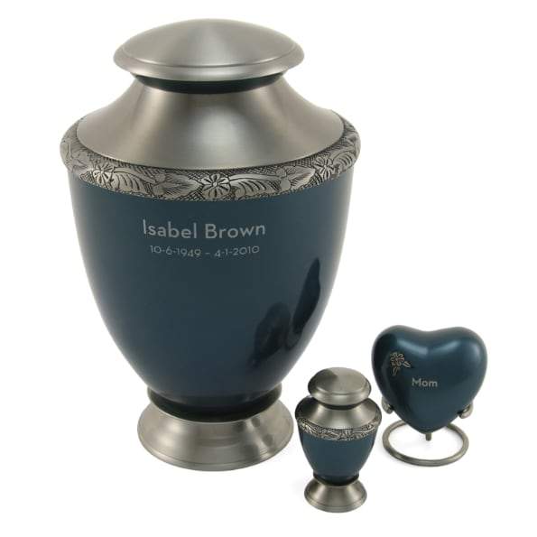 Artisan Indigo Metal Alloy Urn 4