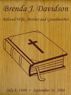 Bible Wood Urn 2
