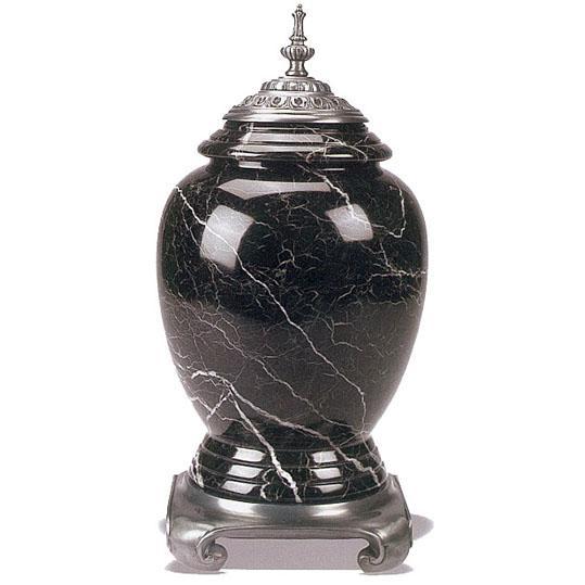 Black Zebra/Pewter II Urn