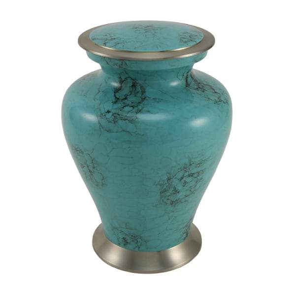 Blue Marble Metal Alloy Urn 2