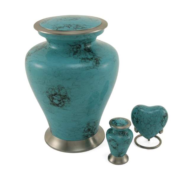 Blue Marble Metal Alloy Urn 3