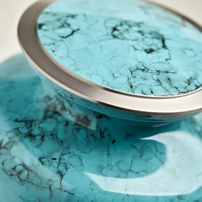 Blue Marble Metal Alloy Urn 4