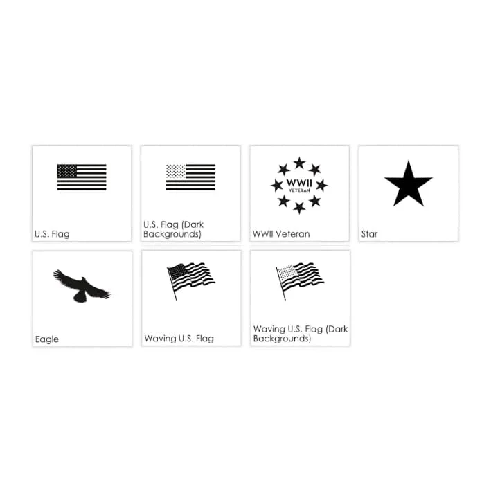 Brown Granite Patriotic Urn 5