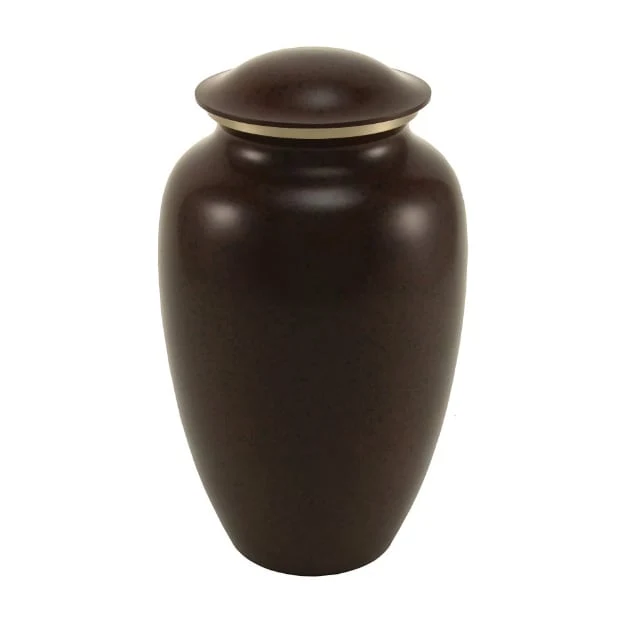 Brown Granite Solid Brass Urn