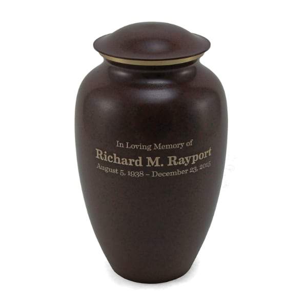 Brown Granite Solid Brass Urn 2