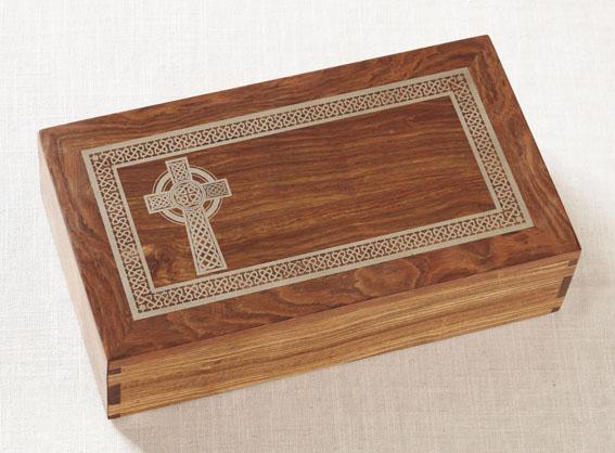 Celtic Cross Rosewood Urn 2