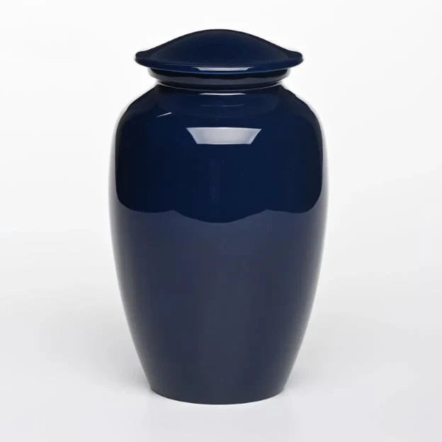 Dark Blue Floral Hummingbird Adult Urn 4
