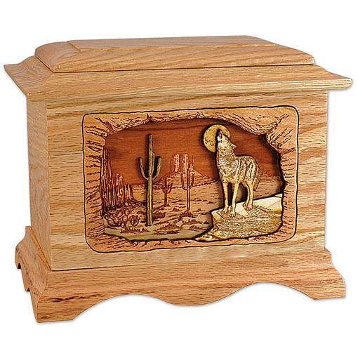 Desert Moon Wood Urn