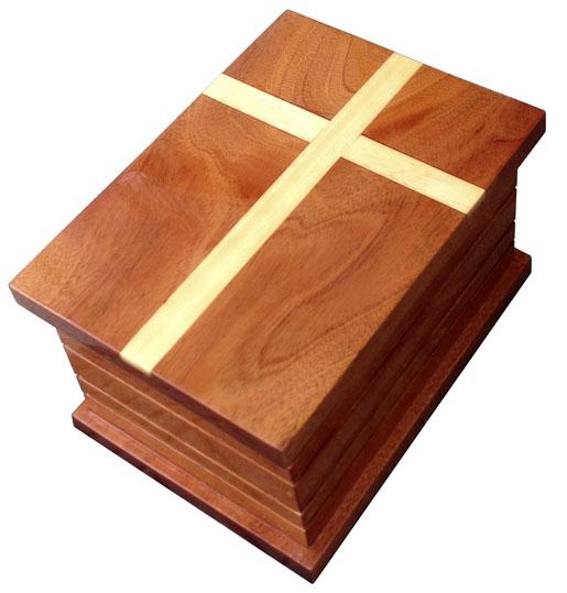 Faith Wood Urn 2