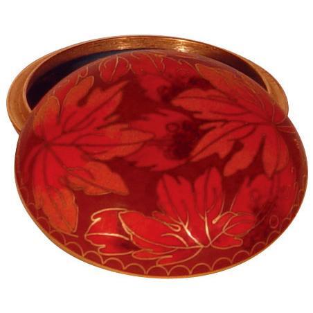 Fall Leaf Cloisonne Jewel Dish