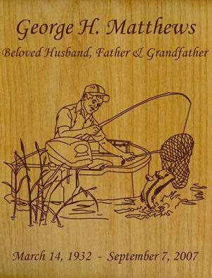 Fisherman Wood Urn 2