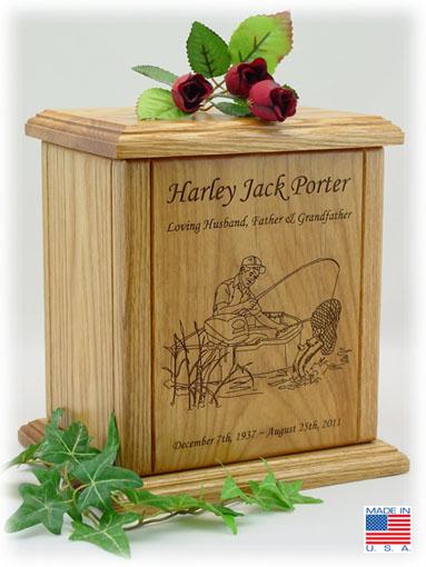 Fisherman Wood Urn 3