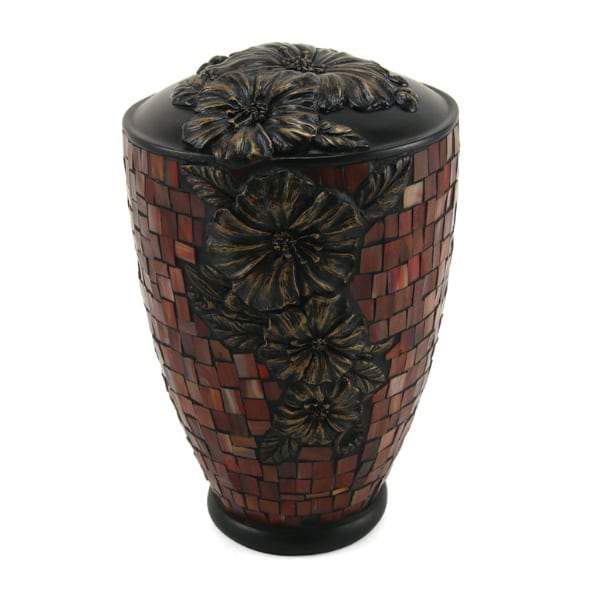 Floral Mosaic Hibiscus Adult Urn