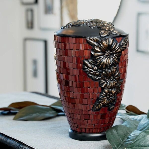 Floral Mosaic Hibiscus Adult Urn 2