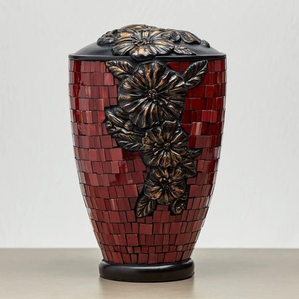 Floral Mosaic Hibiscus Adult Urn 3