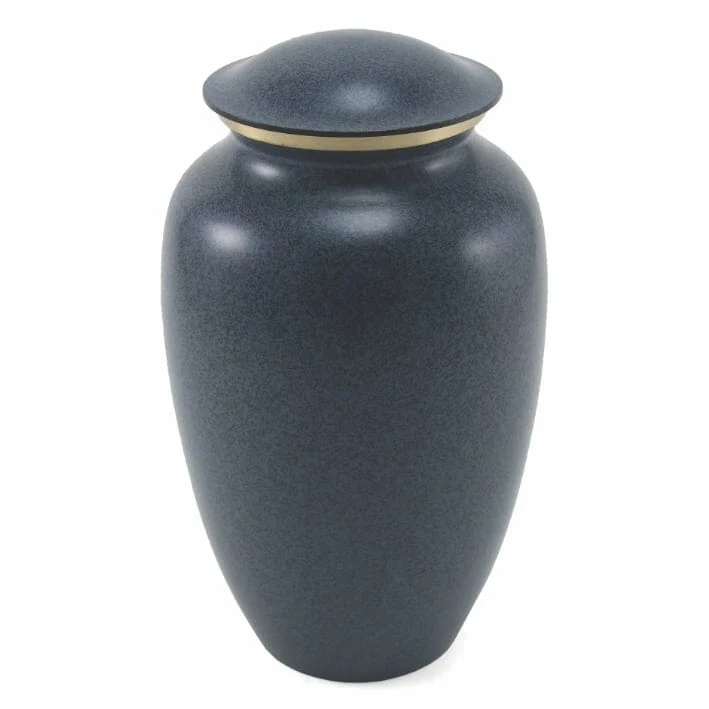 Gray Granite Solid Brass Urn