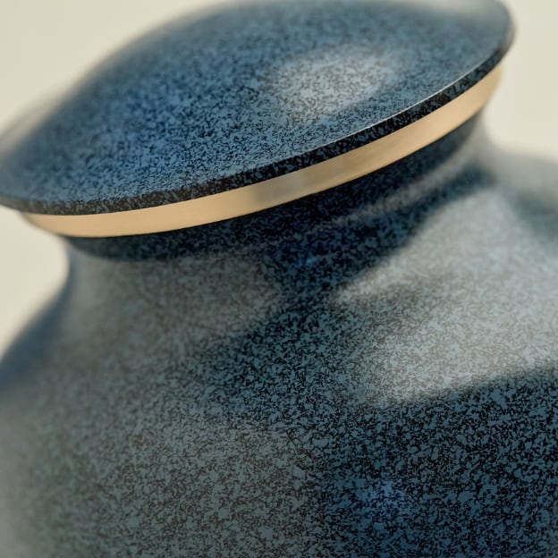 Gray Granite Solid Brass Urn 4