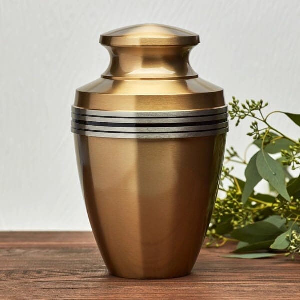Grecian Bronze Solid Brass Cremation Urn 2
