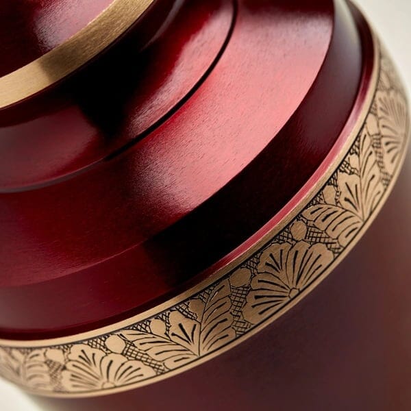 Grecian Crimson Solid Brass Cremation Urn 4