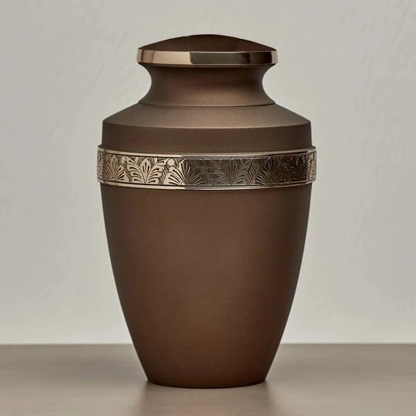Grecian Rustic Bronze Solid Brass Cremation Urn 2