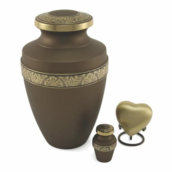 Grecian Rustic Bronze Solid Brass Cremation Urn 5