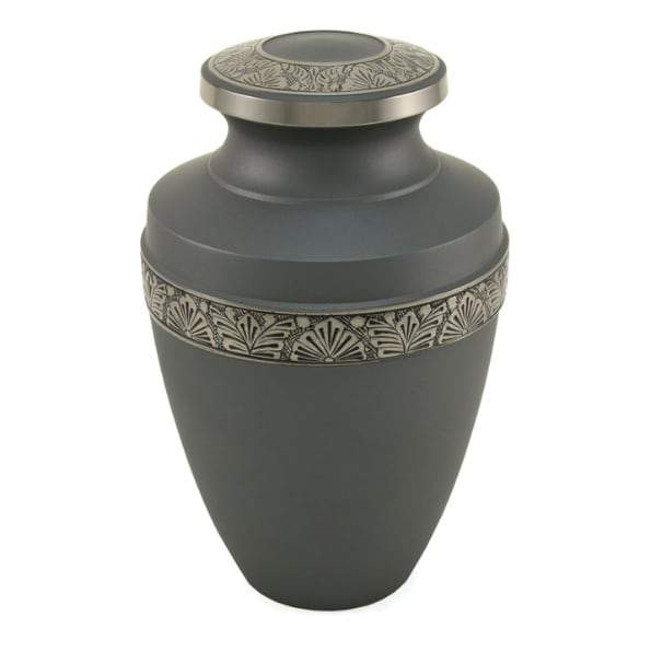 Grecian Rustic Pewter Solid Brass Urn