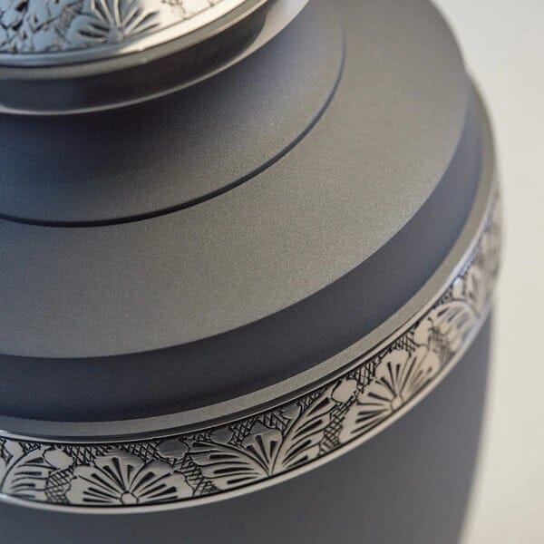 Grecian Rustic Pewter Solid Brass Urn 3