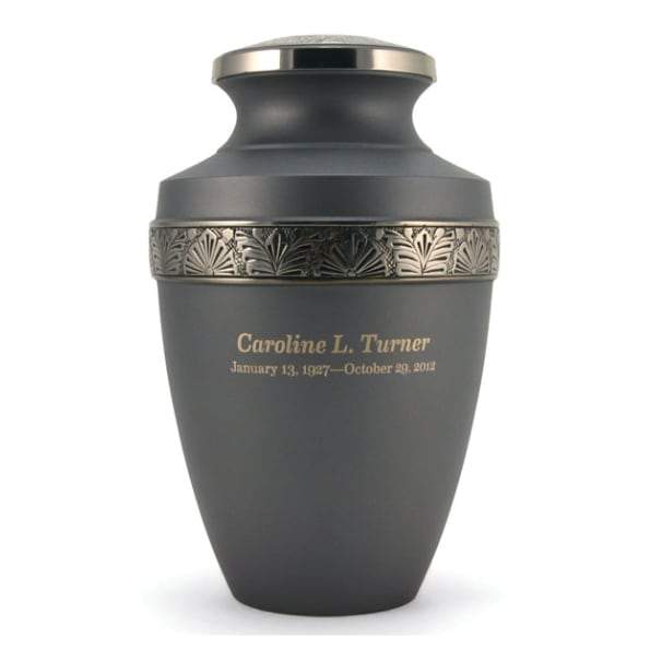 Grecian Rustic Pewter Solid Brass Urn 4