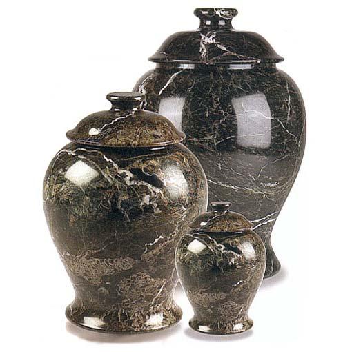 Green Marble Urns II