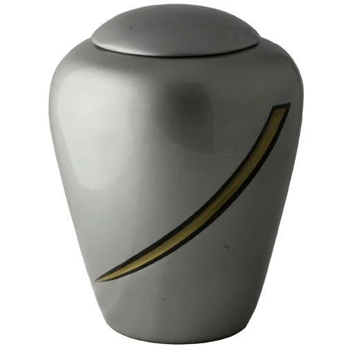 Hand Painted Dark Gray Designers Urn