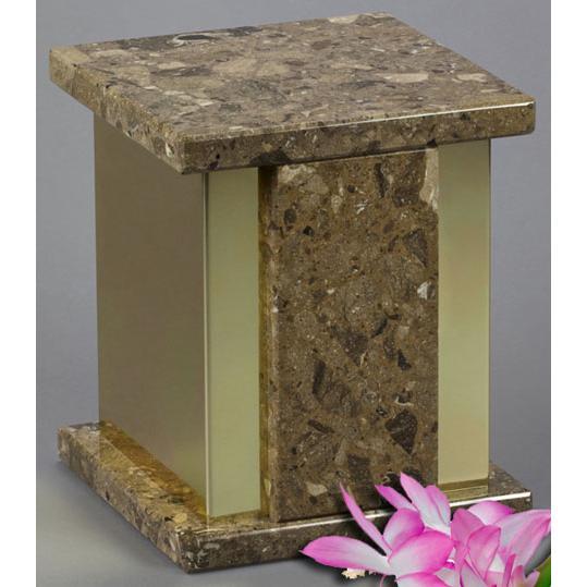 Infinita Brown Marble Urn