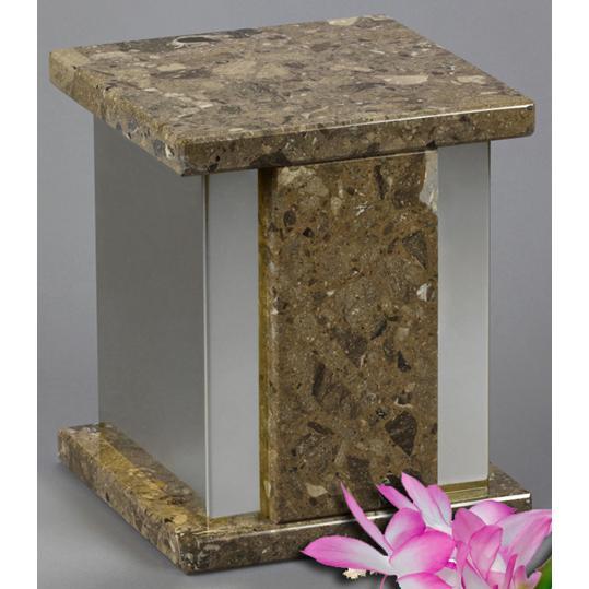 Infinita Brown Marble Urn 2