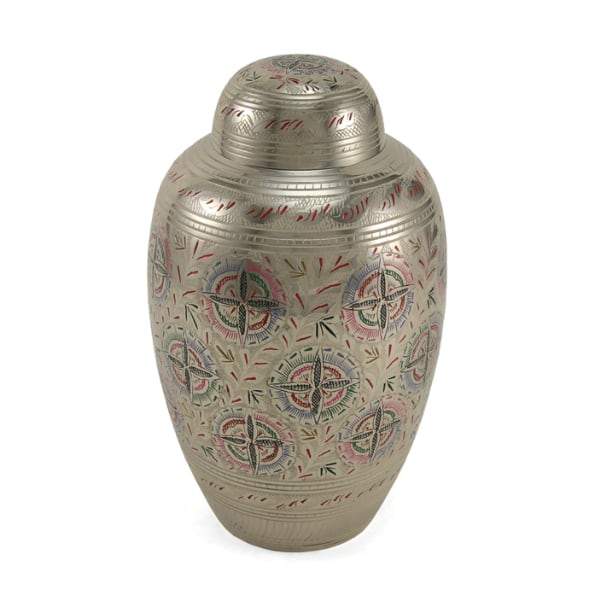 Lattice Solid Brass Urn