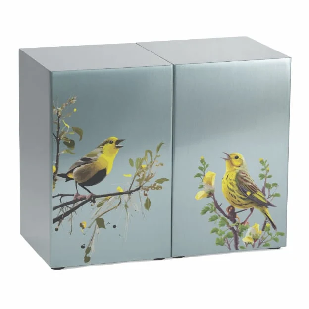 Life Canvas Birds Pewter, Companion Urn Left Side 4