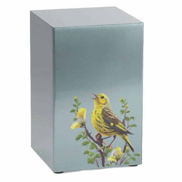Life Canvas Birds Pewter, Companion Urn Right Side