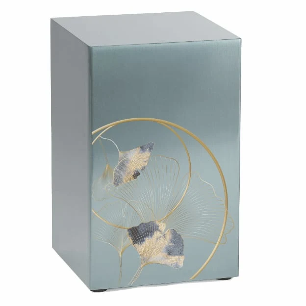 Life Canvas Ginkgo Pewter, Companion Urn Left Side