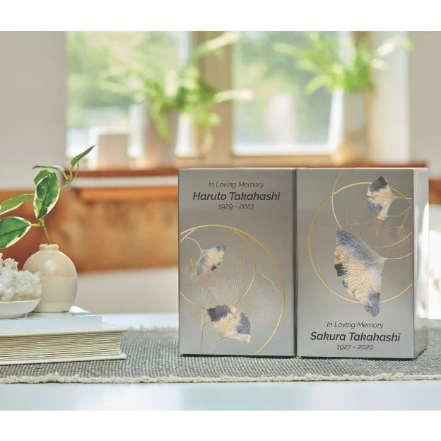 Life Canvas Ginkgo Pewter, Companion Urn Left Side 5