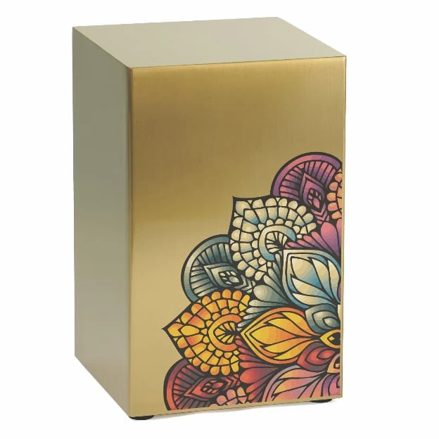 Life Canvas Mandala Bronze, Companion Urn Left Side